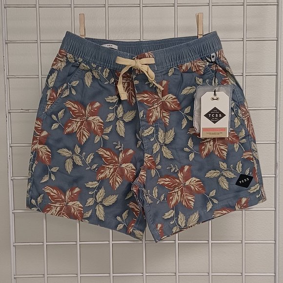 Critical Slide Society Men's Beach Shorts- Bunker 16" Trunk - Ocean Liner - Picture 1 of 4